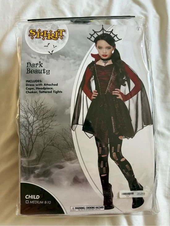Spirit Halloween Dark Beauty Girls Costume - Black & Burgundy