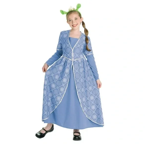 Dreamworks Shrek Princess Fiona Costume dress - Blue and Green NEW M 8-10