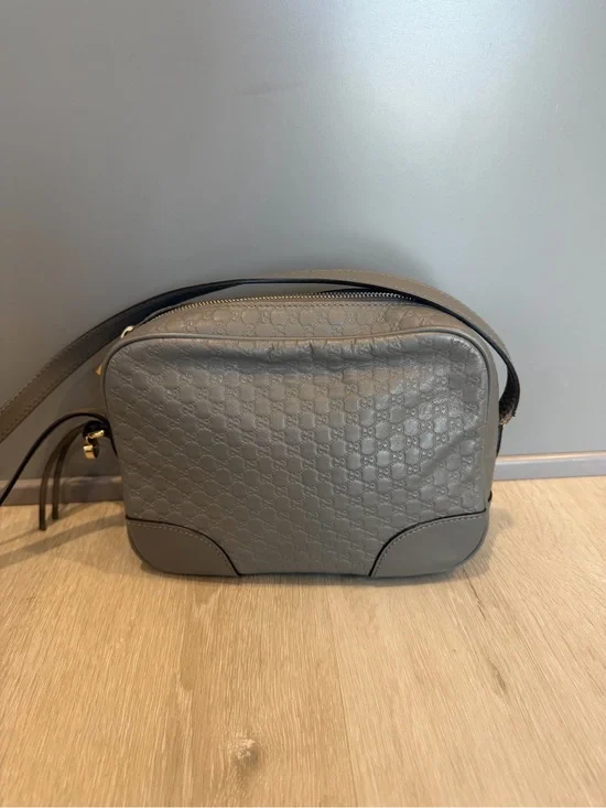 Gucci Guccissima Bree Disco Crossbody Bag Grey
