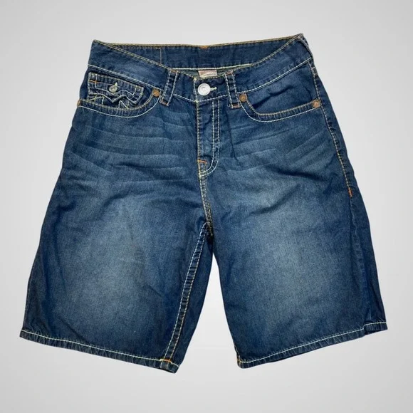 True Religion Board‎ Shorts Mens 34 Blue Excellent Section Surf Contrast Stitch
