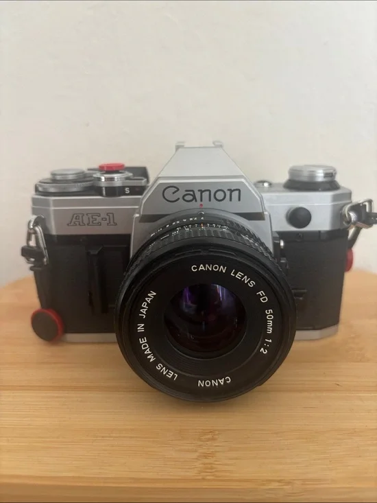 Canon AE-1 SLR Camera with 50mm FD Lens