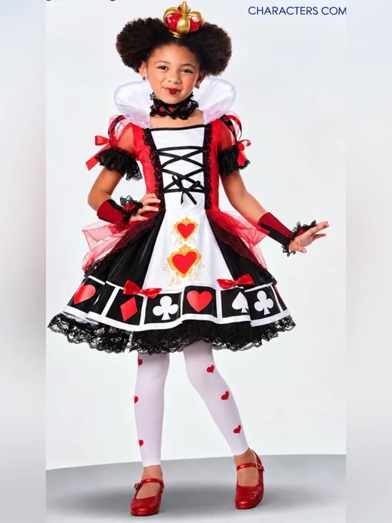 California Costumes Deluxe Queen Child Costume L 10-12 Dress Gloves Halloween