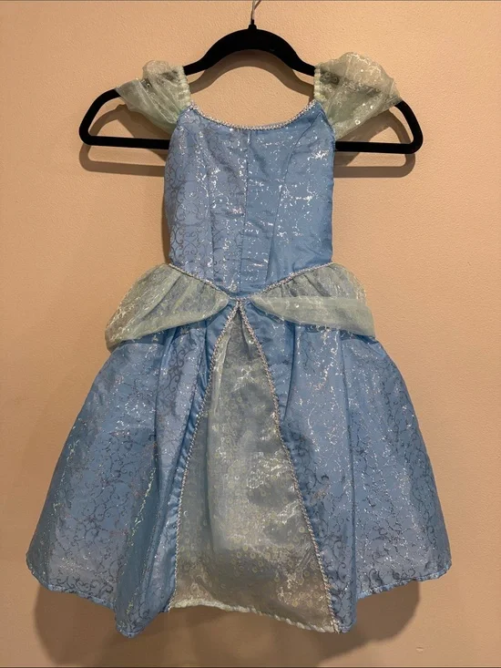Disney Parks Beautiful Cinderella Light Blue Sparkle Princess Costume Halloween