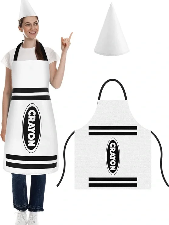 Apron and Hat Set - White Design