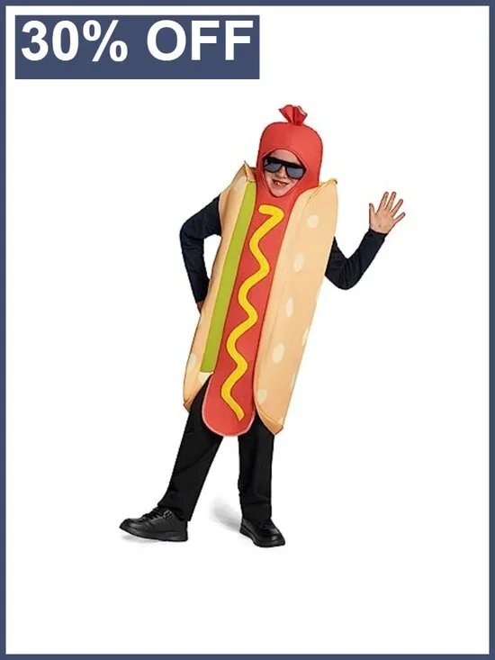 Unisex Kids Hot Dog Costume 100% Polyester Halloween
