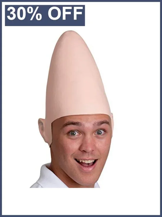 Alien Cone Head Costume Accessory Rubber Stretch Hat
