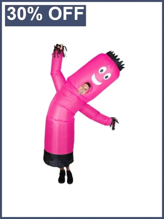 Inflatable Tube Man Costume Adult Wacky Wavy Arm Guy Funny Halloween