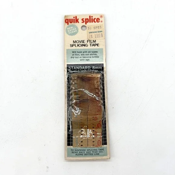 Quick Splice STANDARD 8 Splicing Tape 72 Pieces For Standard 8mm Film New