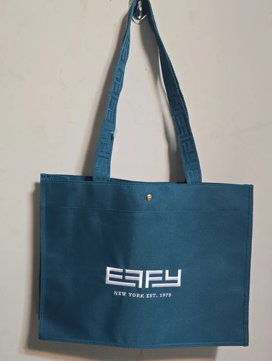 Effy Teal Logo Messenger Tote Bag