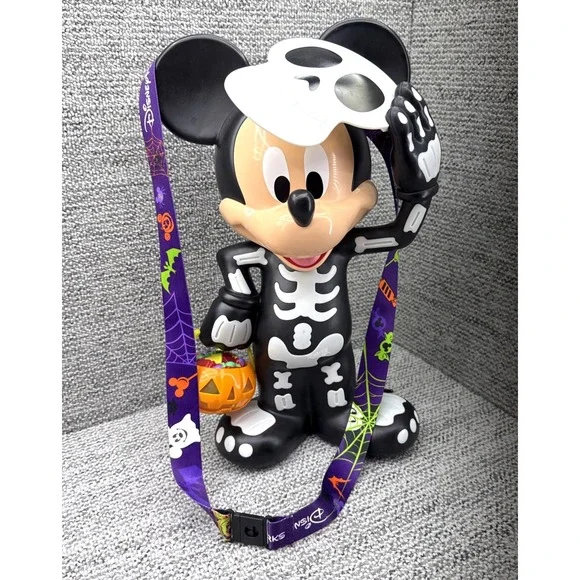 Disney Parks Halloween Popcorn Bucket Skeleton Mickey Mouse Glow In The Dark 15