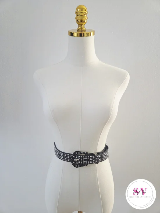 Black belt with silver studs