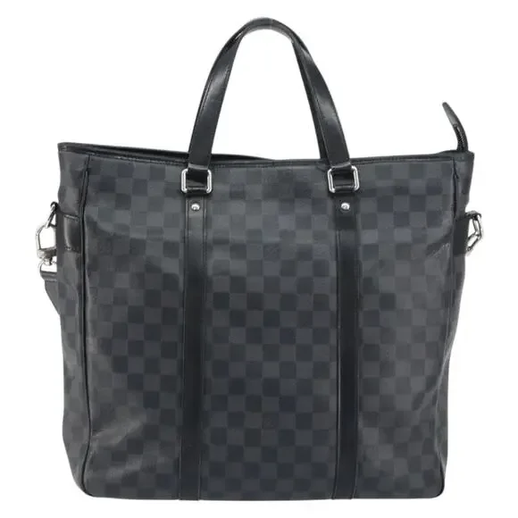 Louis Vuitton Damier Graphite Tadao Shoulder Bag Black