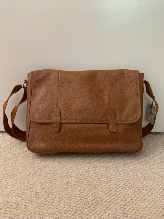 [NEW] Cole Haan Leather Messenger Bag in Brown