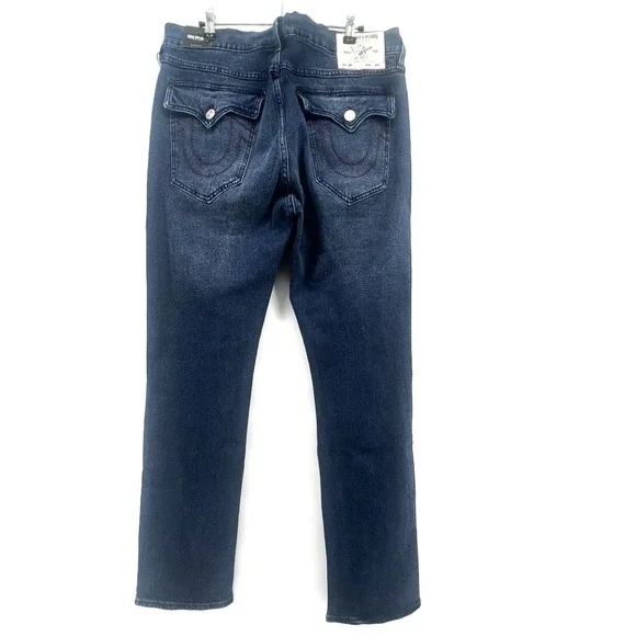 True Religion Ricky Relaxed Straight Jeans Men's 34x34 SN Flap Pocket NEW $159‎