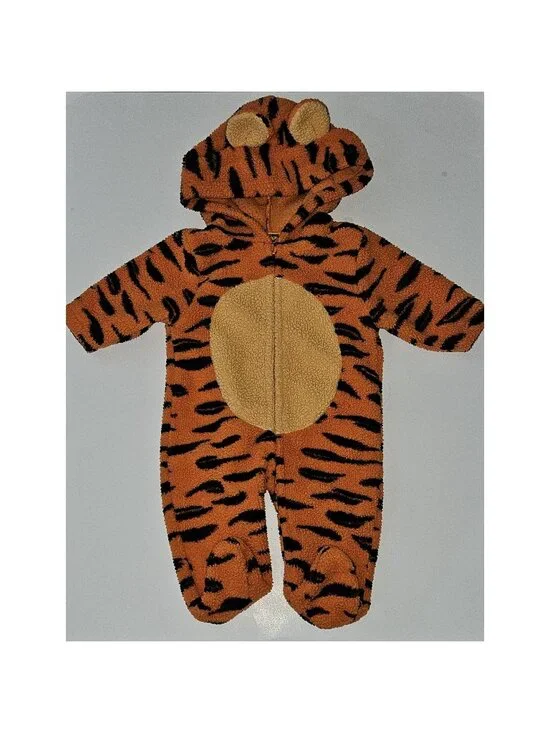 Tiger Halloween Costume Baby 3 Months Fleece Hooded Footie Jumpsuit Sleeper