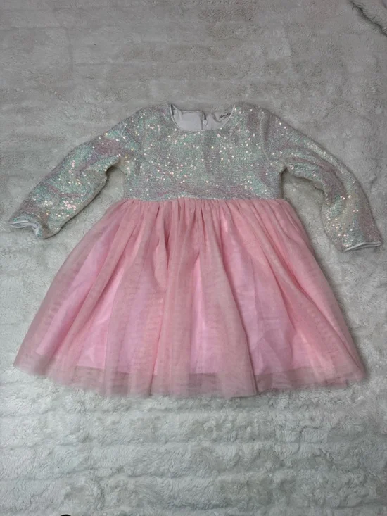 Marie Nicole Sparkle Sequin Pink Tulle Dress
