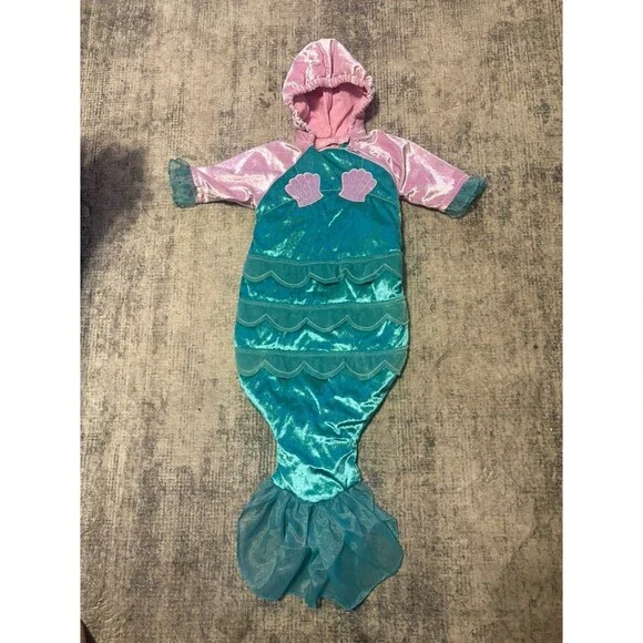 Old Navy vintage Soft Mermaid Costume One Piece Sack Infant One Size