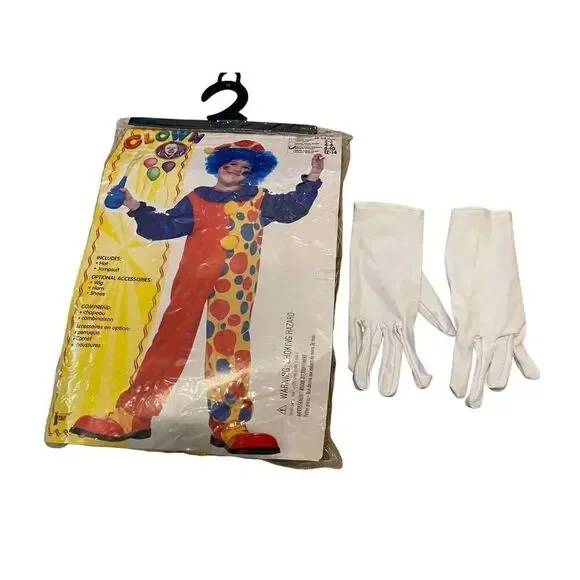 Clown Halloween Costume Child Sz Medium Kids Dress Up
