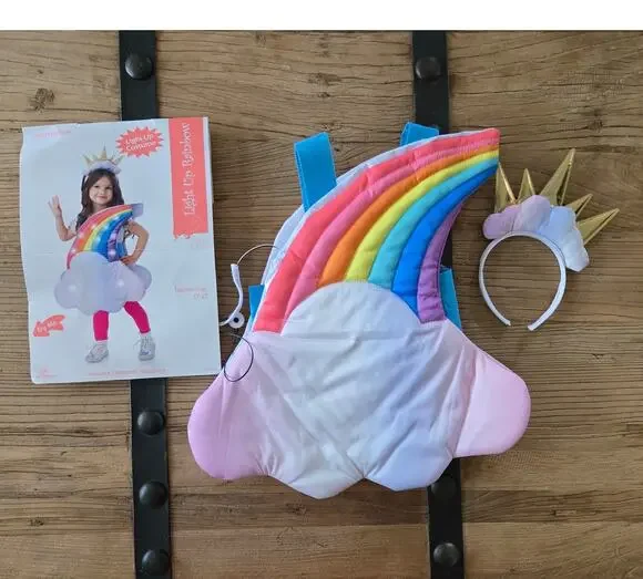 Disguise Light Up Rainbow Cloud Toddler Halloween Costume 3T 4Te sz 3T-4T