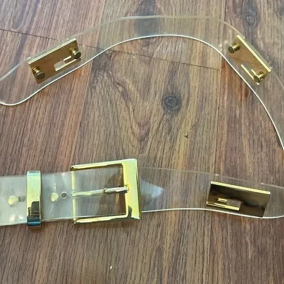 Vintage G belt clear with gold