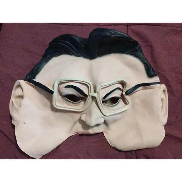 Vintage Morbid Enterprises Kim Jong Il Rubber Halloween Mask - Rare