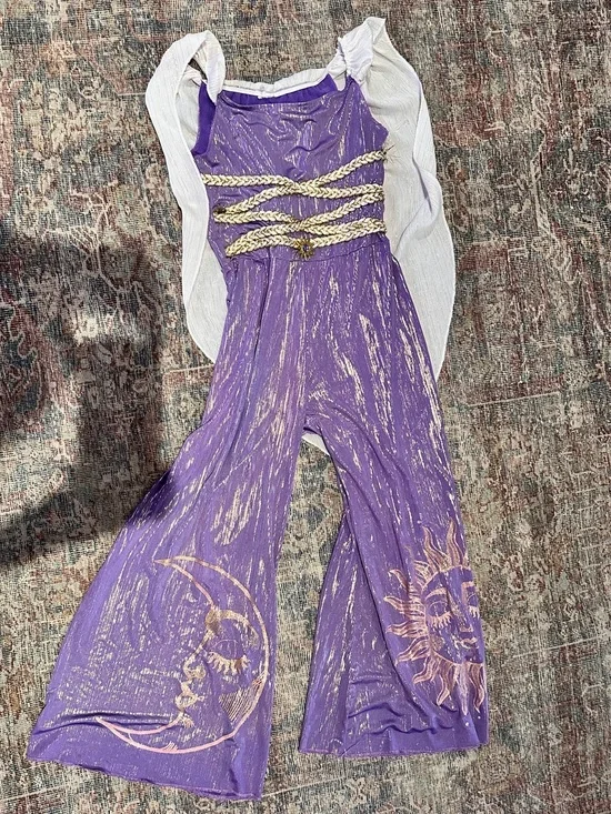 Spirit Halloween glitter goddess Celestial Jumpsuit costume girls size medium