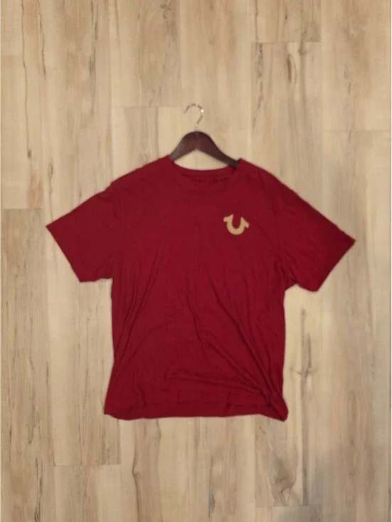 True Religion Large Red Cotton Graphic T-Shirt