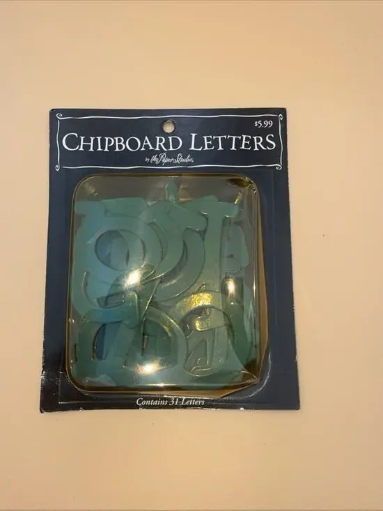 The PAPER STUDIO Chip Board Letters 31 Letters VTG 2006 Great For Scrapbooking