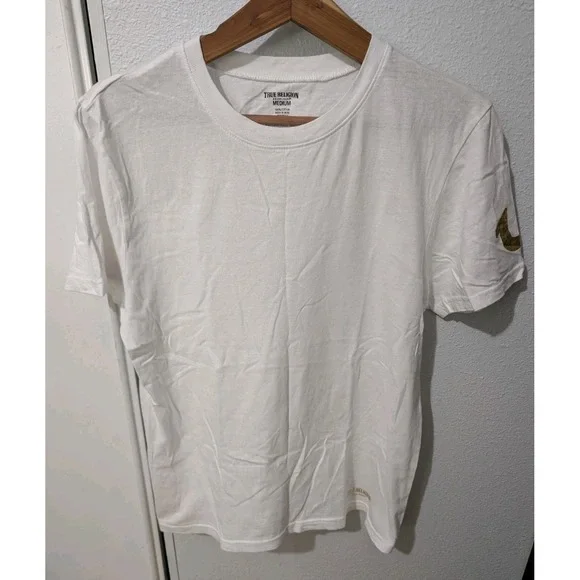 True Religion T Shirt Adult Medium M‎ White Short Sleeve Crew Neck Mens