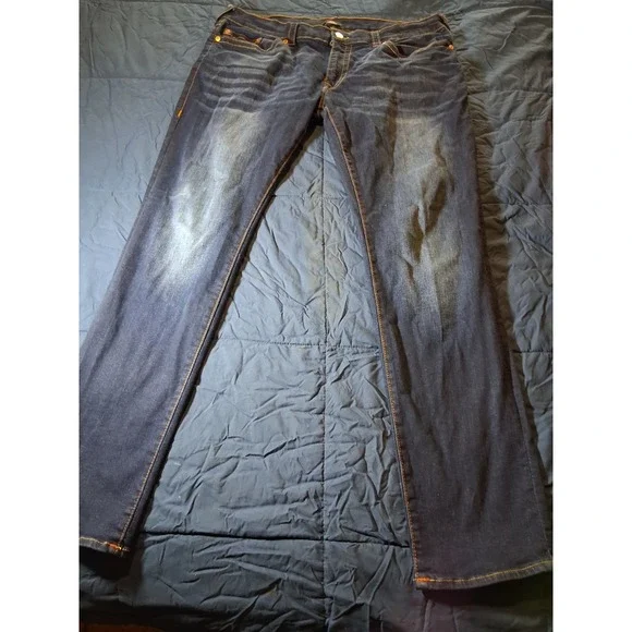 True Religion Jeans Mens Size 40x34 Blue‎ Rocco Relaxed Skinny Pants
