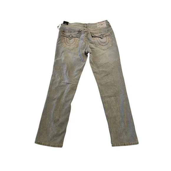 TRUE RELIGION GENO BIG T FLAP‎ 700394 RELAXED SLIM JEANS 33 X 32 New