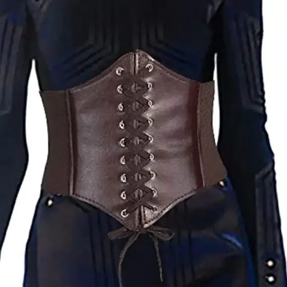 Brown corset belt