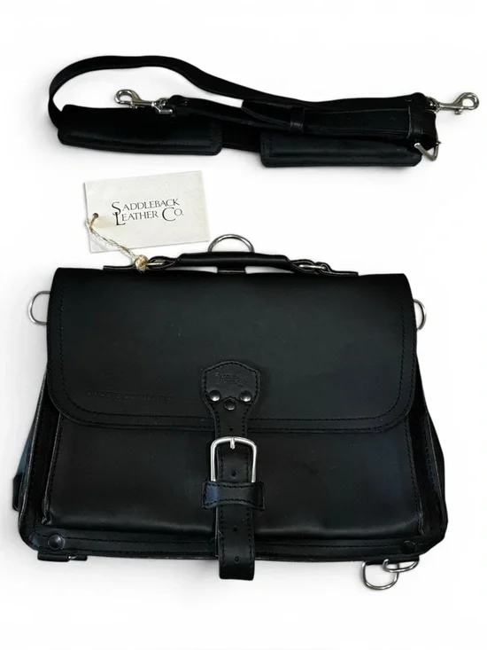 NWOT Saddleback FRONT POCKET LEATHER BRIEFCASE $679