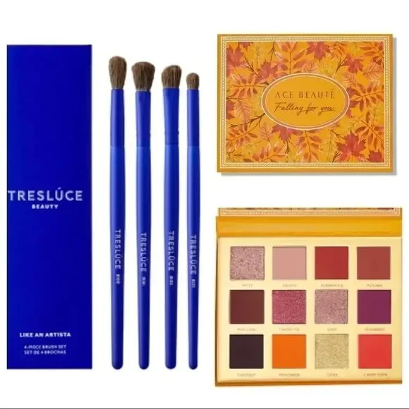 TRESLUCE Like An Artista Brush Set & Ace Beaute - Falling for You Palette bundle