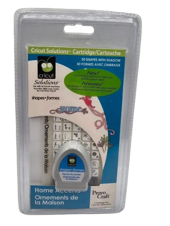 Cricut Home Accents Shapes 290542 Provo Craft Cartridge Overlay 2008