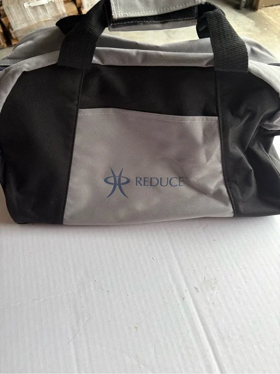 Reduce Logo Gray and Black Messenger Bag for Men
