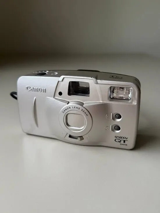 Canon Snappy QT Date 35mm Point & Shoot Film Camera 32mm Lens 90s Japan WORKS