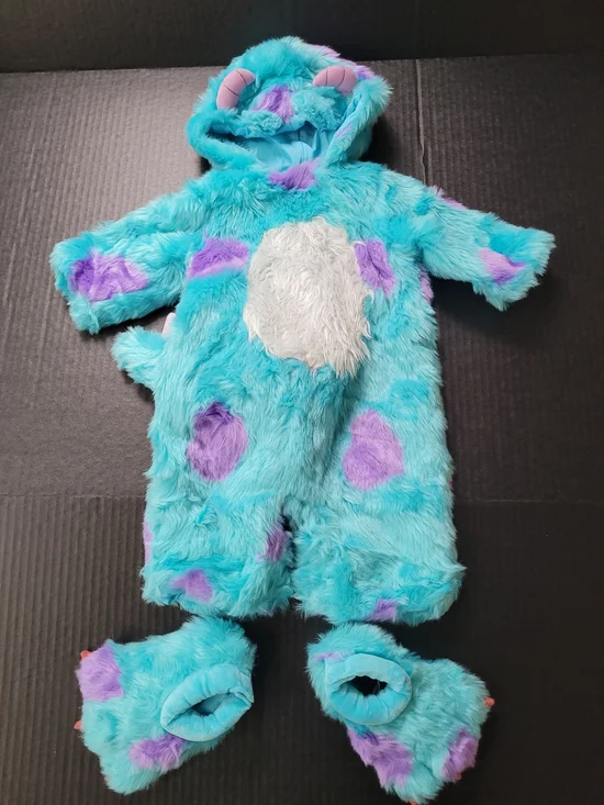 Pottery Barn Kids Sulley Monsters Inc Costume Outfit Foot Covers 0-6 Months Baby