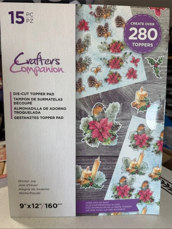 Crafters Companion Winter Joy Die-Cut Topper Pad