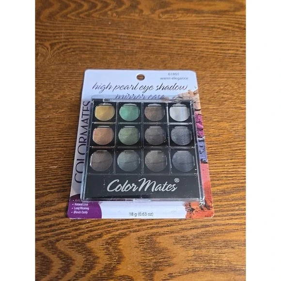 Colormates High Pearl Eye Shadow With‎ Mirror Case 12 Colors Warm Elegance 61801