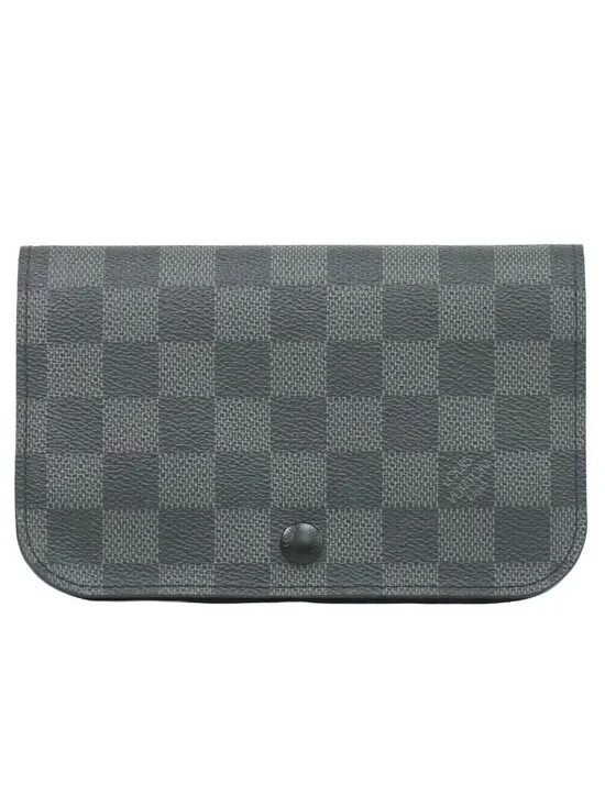Louis Vuitton LV Ceinture Pochette Homme Damier Graphite Pouch Black Gray