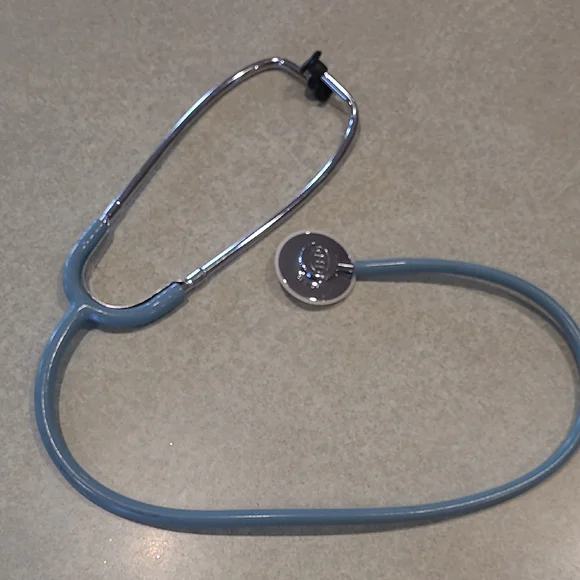 Blue Stethoscope with Silver Accents