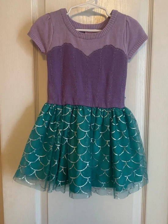 Kids Purple and Teal Mermaid Dress Costume