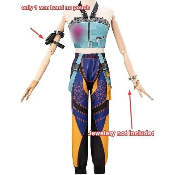 KIRA KIRA Movie Anime Cosplay Doki-N Blue Sleeveless Top Long Pants Women Costum