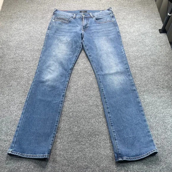 True Religion Ricky Jeans Mens 32 Blue Relaxed Straight Leg Stretch Denim