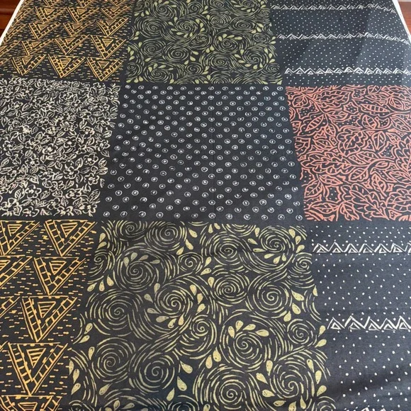 JBJ Fabrics Inc 54622 Patchwork Tribal Geometric Cotton Fabric 2 Pieces 5 Yards