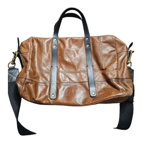 BANANA REPUBLIC Brown‎ Leather Briefcase Messenger Bag