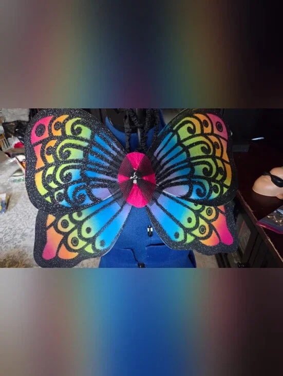Kids Rainbow Butterfly One-Piece - Blue, Green, Pink