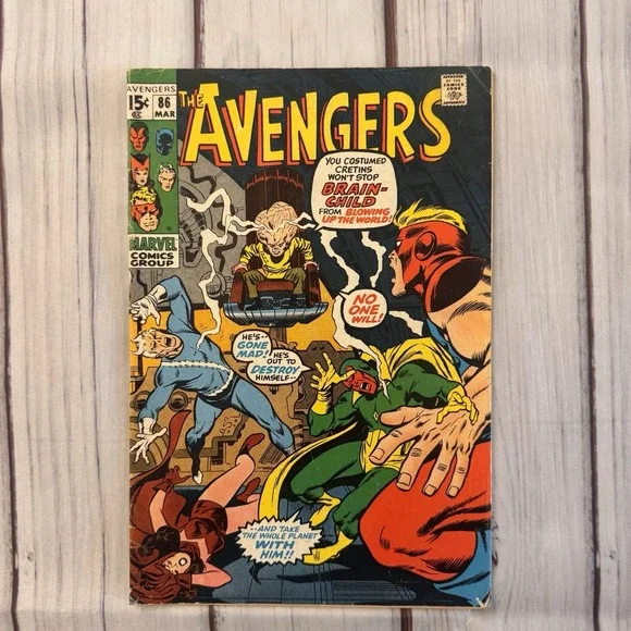 The Avengers #86 1971 4.0 VG 1st Appear Brain-Child/2nd Appear Squadron Supreme!