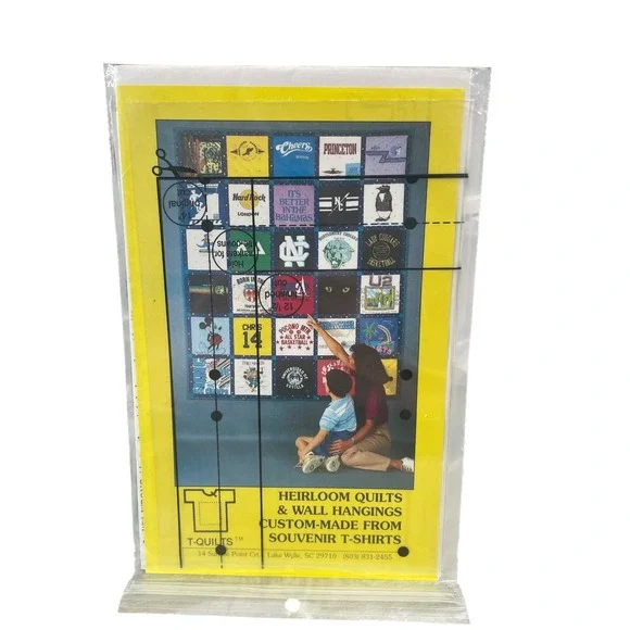 T-QUILTS Heirloom Quilts Wall Hangings‎ T-Shirt Craft Pattern 1990s Vintage